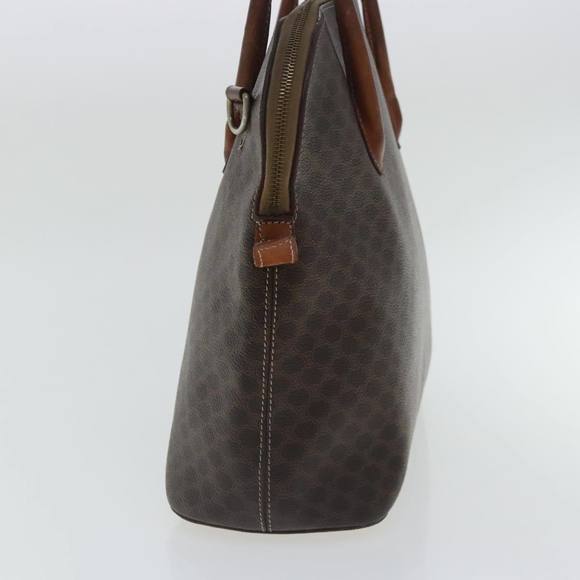 CELINE Macadam Canvas Hand Bag PVC Leather Gold Brown Auth bs19145 - Picture 5 of 16